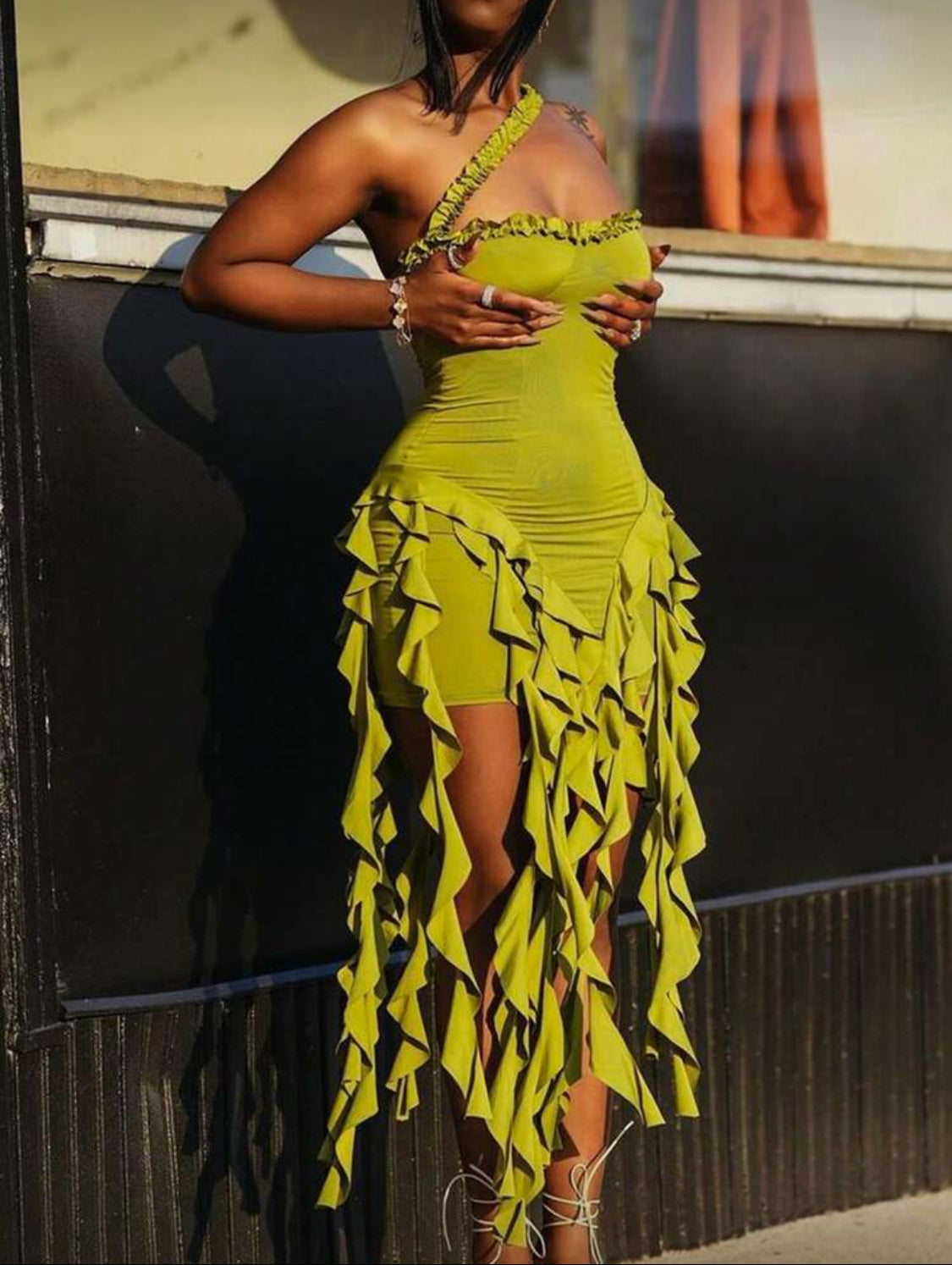 Spotlight Ruffle Dress