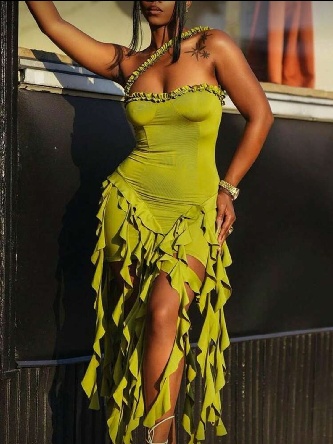 Spotlight Ruffle Dress